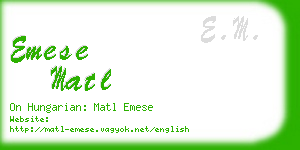 emese matl business card